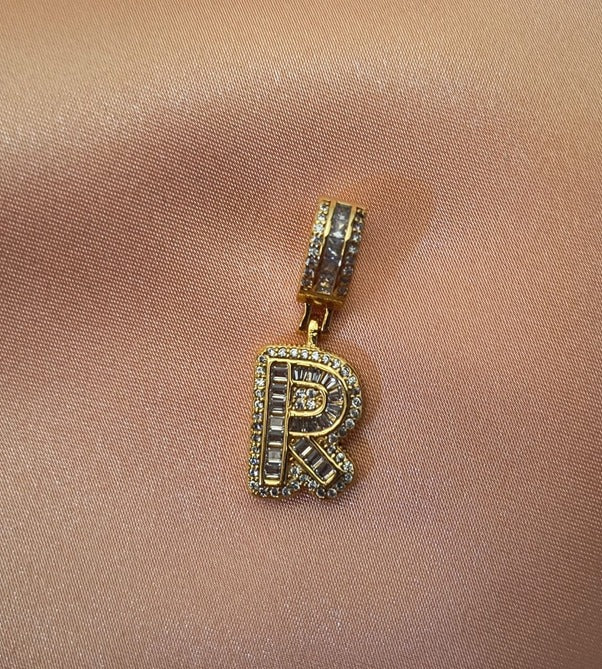 Microgold plated alphabets