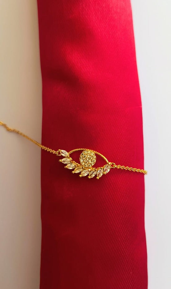 Evil eye minimal microgold plated bracelet