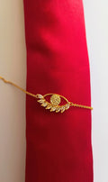 Evil eye minimal microgold plated bracelet